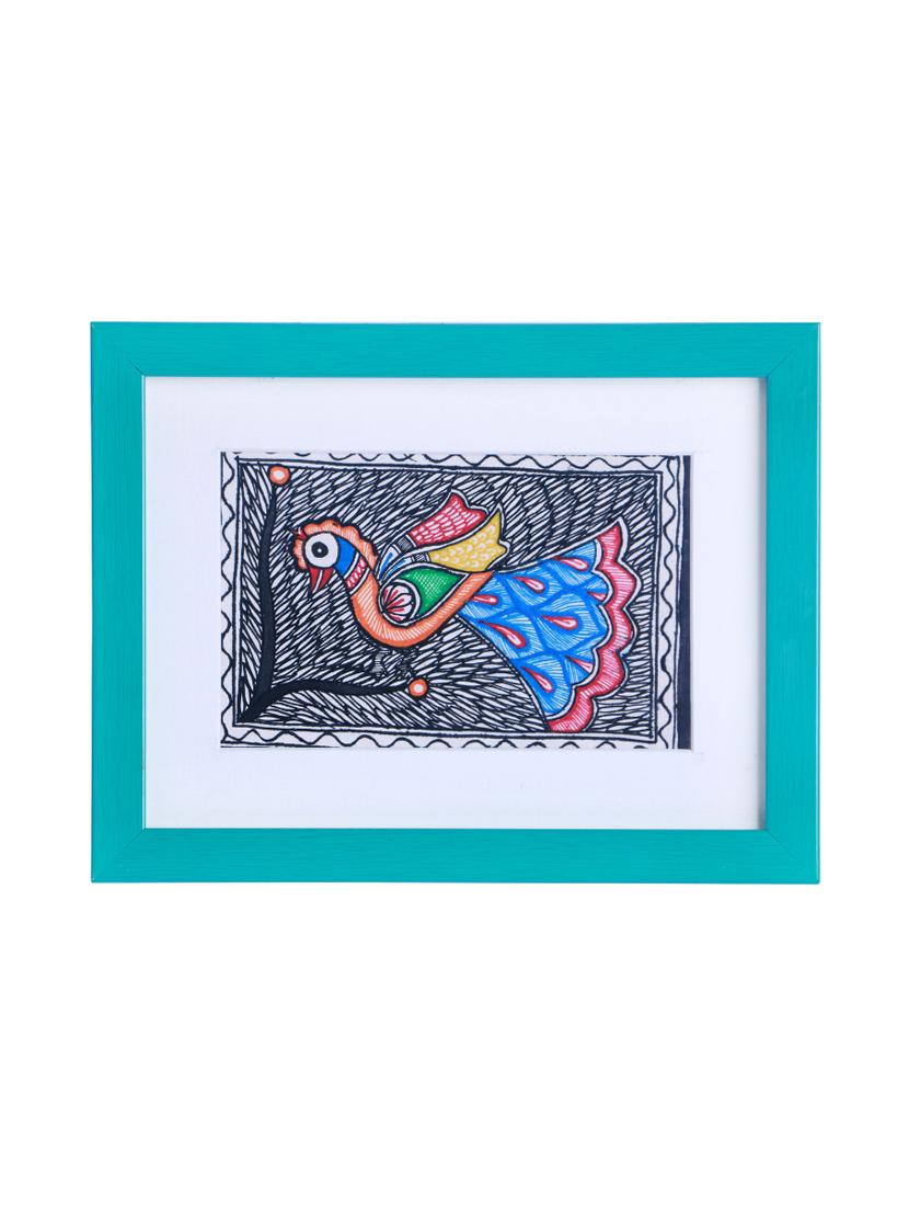 Madhubani Mithila Painting of Birds Celebrating Nature in line paintings - 14593646 - Zoom Image - 2