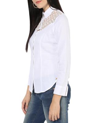 white solid shirt - 14597665 - Standard Image - 2