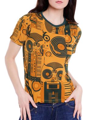 yellow printed tee - 14602148 - Standard Image - 2