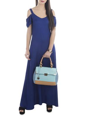 blue leatherette handbag - 14605618 - Standard Image - 5