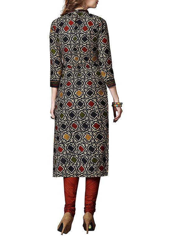 multi colored printed unstitched churidaar suit - 14606268 - Zoom Image - 2