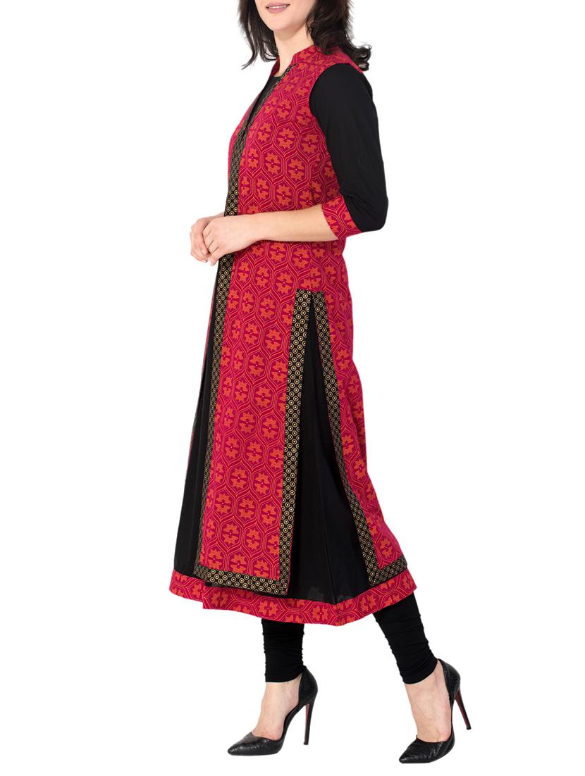 Printed layered kurta - 14610328 - Zoom Image - 2