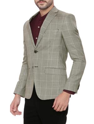 grey silk blend casual blazer - 14615303 - Standard Image - 2