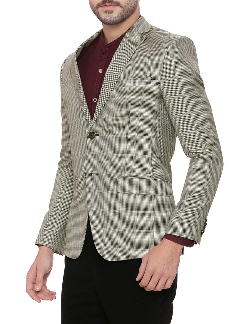 grey silk blend casual blazer - 14615303 - Zoom Image - 2
