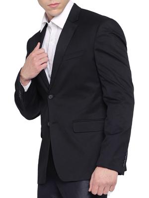 black cotton formal blazer - 14616117 - Standard Image - 2