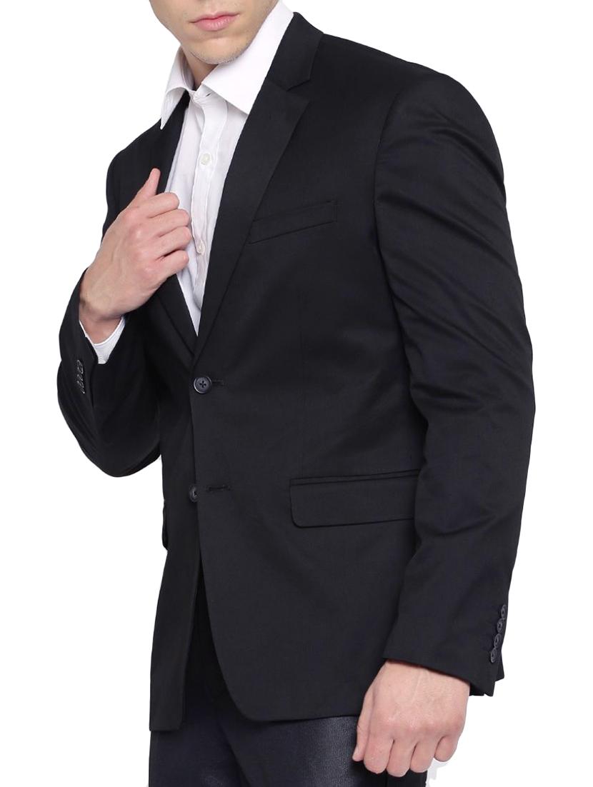 black cotton formal blazer - 14616117 - Zoom Image - 2