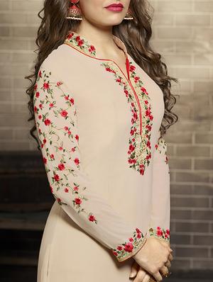 embroidered unstitched churidaar suit - 14616487 - Standard Image - 2