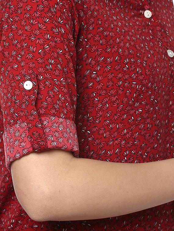 floral band collar top - 14618612 - Zoom Image - 5