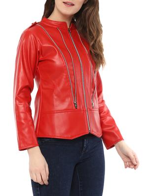 red bomber biker jacket - 14627431 - Standard Image - 2