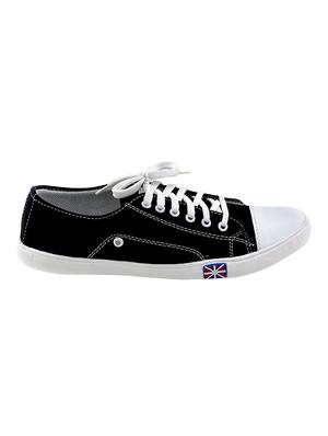 black canvas lace up sneaker - 14633702 - Standard Image - 2