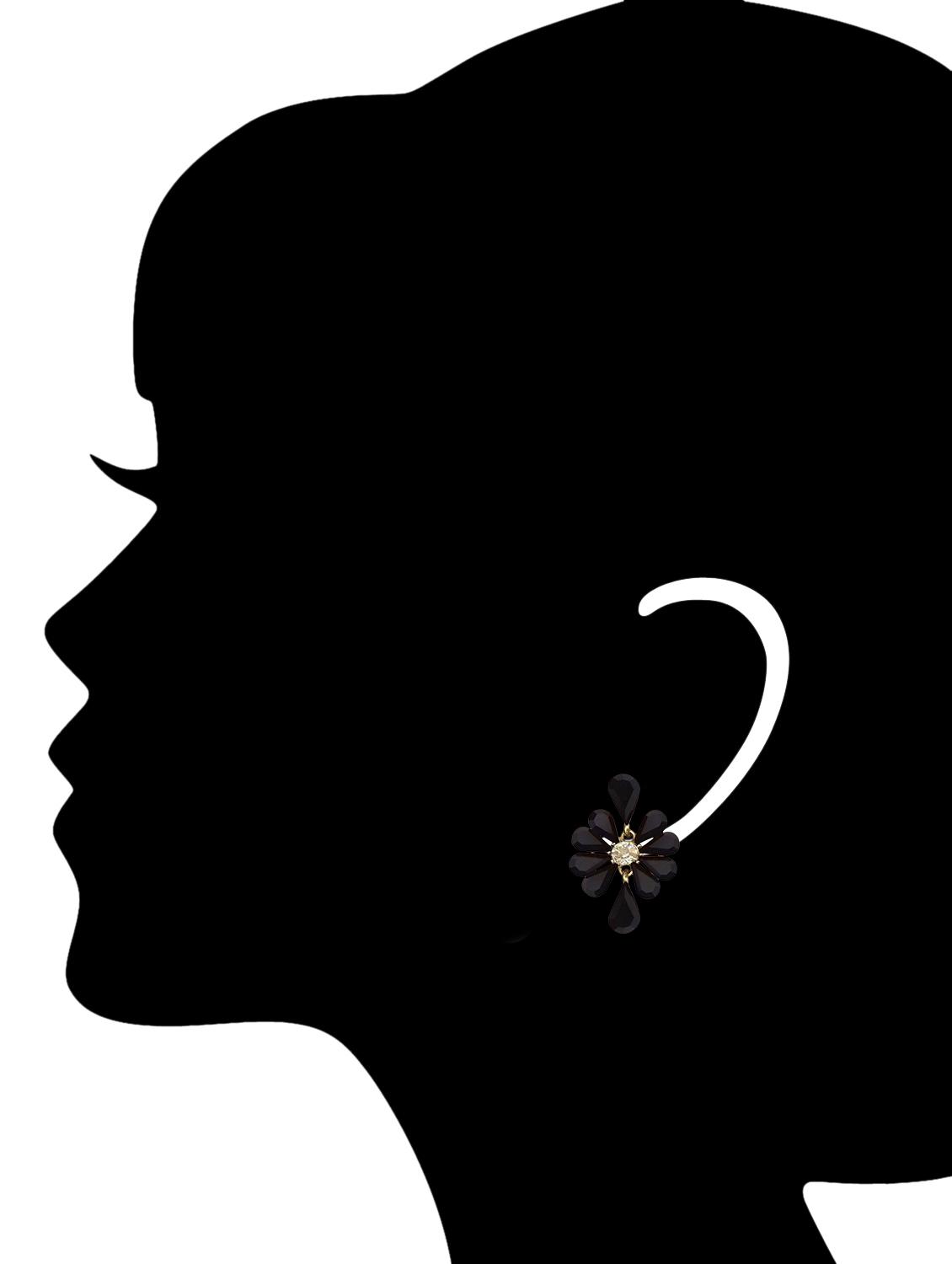 Black metal studs earrings - 14638348 - Zoom Image - 2