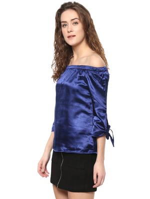 blue off shoulder top - 14639586 - Standard Image - 2