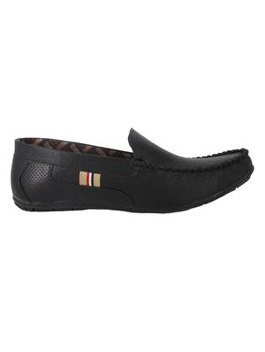 black leatherette slip on loafer - 14640539 - Standard Image - 2