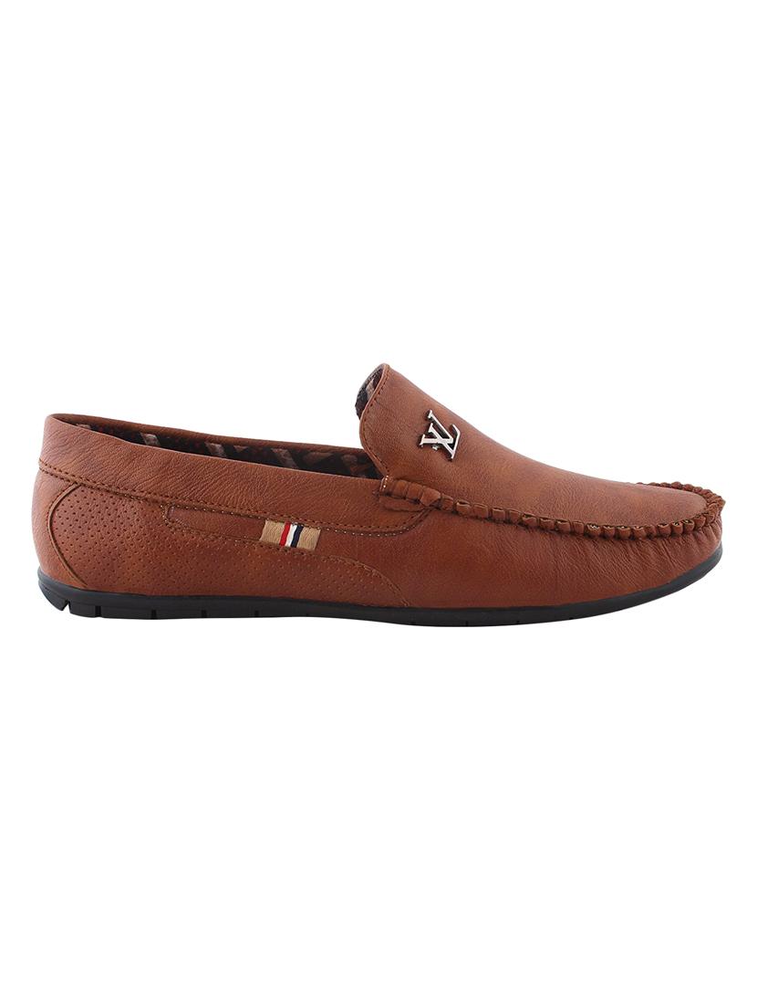 brown leatherette slip on loafer - 14640540 - Zoom Image - 2