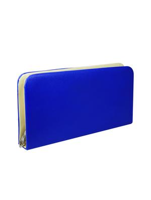 blue leatherette regular clutch - 14640703 - Standard Image - 2