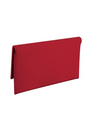 maroon leatherette regular clutch - 14640729 - Standard Image - 2