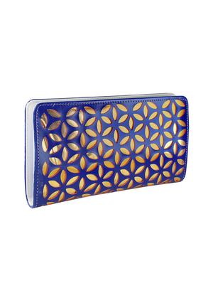blue leatherette regular clutch - 14640734 - Standard Image - 2