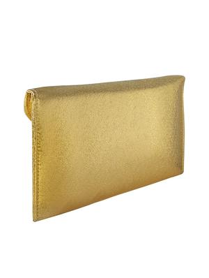 gold leatherette clutch - 14640740 - Standard Image - 2