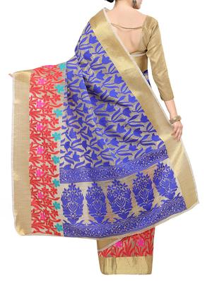 beige cotton silk woven saree with blouse - 14642771 - Standard Image - 2