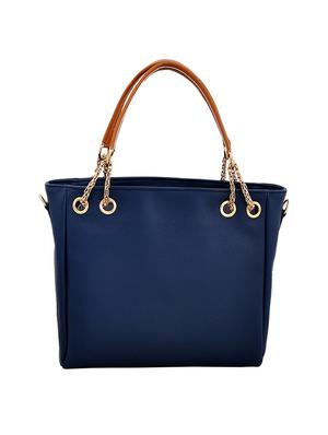 blue leatherette regular handbag - 14645285 - Standard Image - 2
