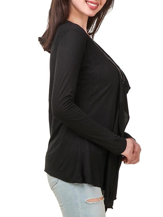 black viscose casual shrug - 14649732 - Zoom Image - 2