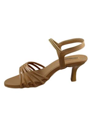 tan faux leather back strap sandals - 14651119 - Standard Image - 2