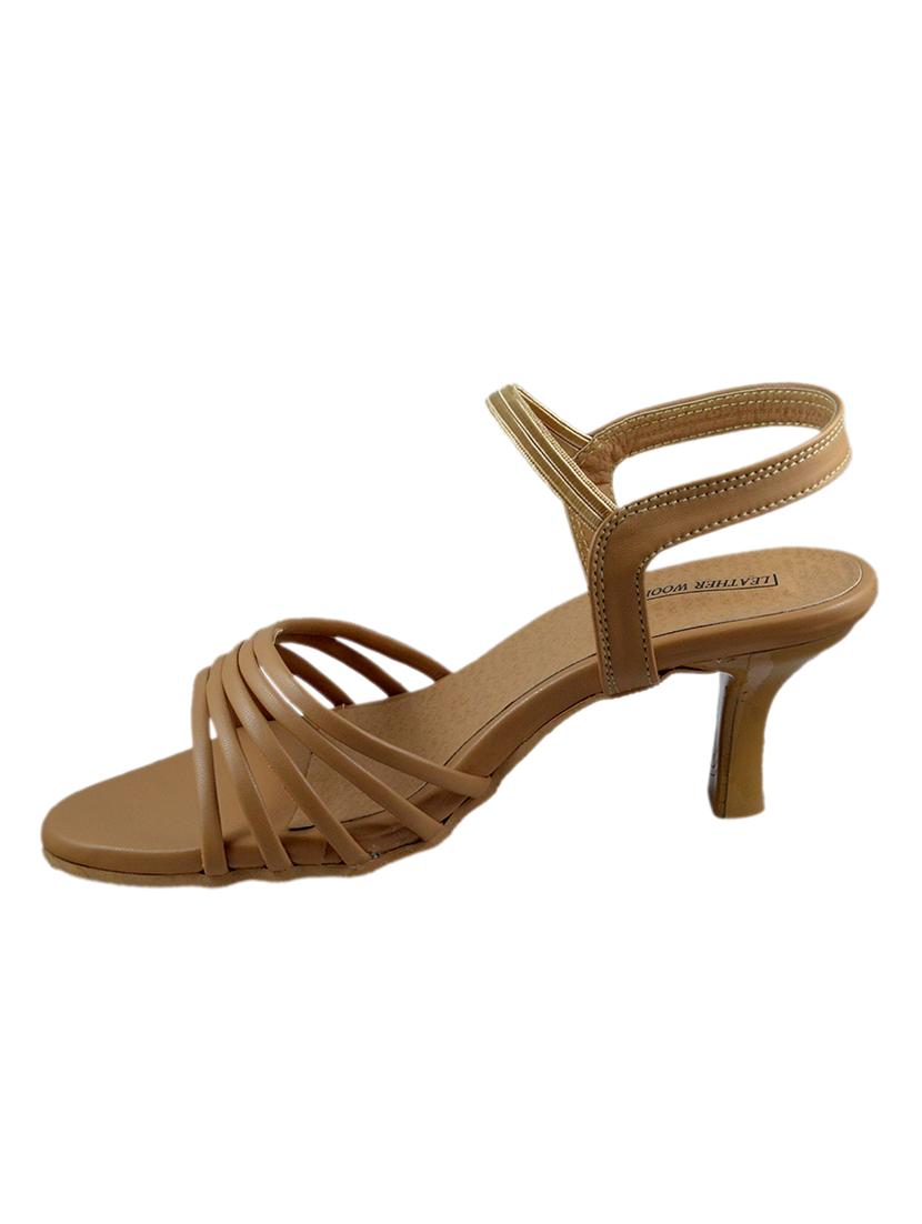 tan faux leather back strap sandals - 14651119 - Zoom Image - 2