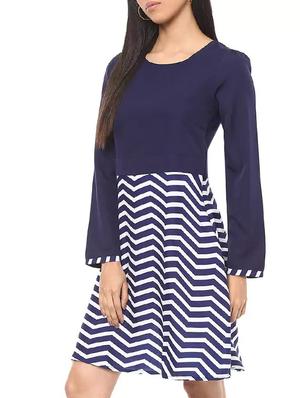 Chevron a-line dress - 14651535 - Standard Image - 2