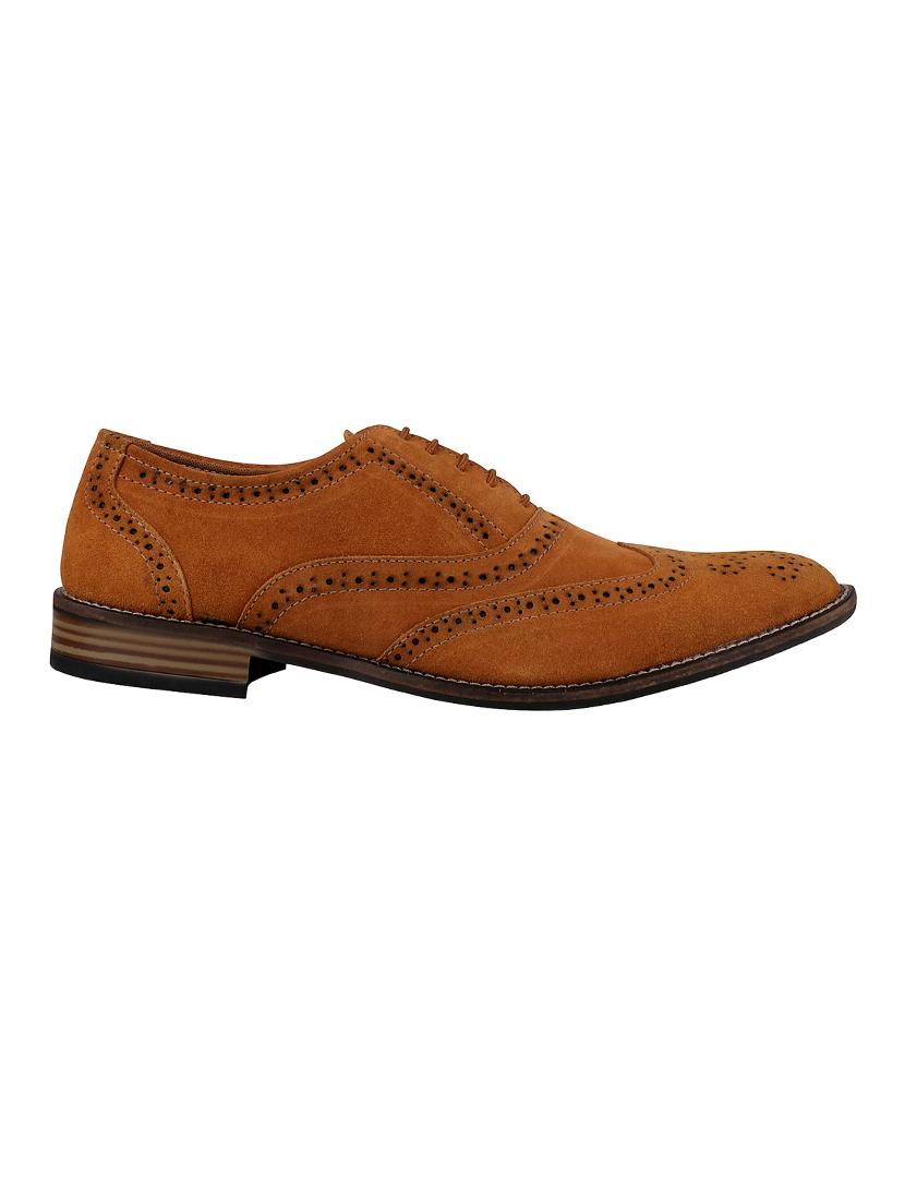 tan Suede lace-up brouge - 14652807 - Zoom Image - 2