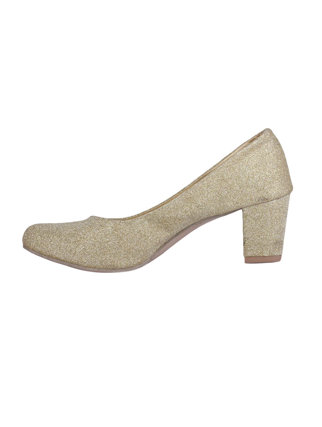 gold faux leather slip on pumps - 14657047 - Zoom Image - 2