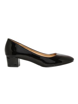 black faux leather slip on pumps - 14664612 - Standard Image - 2