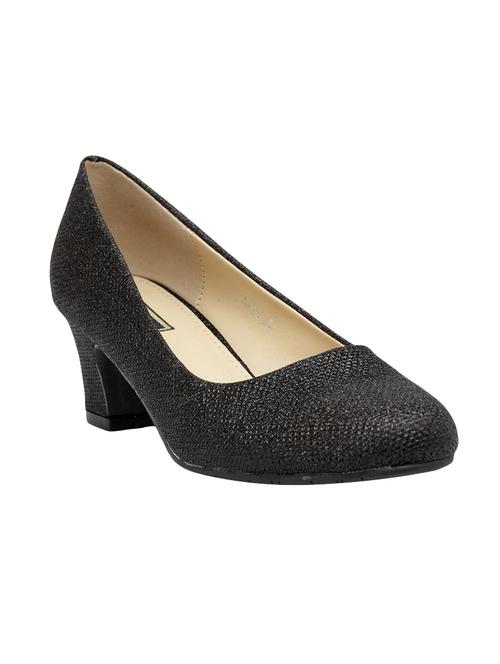 black faux leather slip on pumps - 14664631 - Standard Image - 1