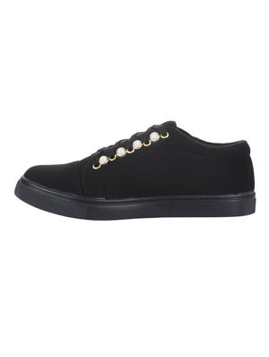 black suede laceup sneakers - 14664825 - Standard Image - 2