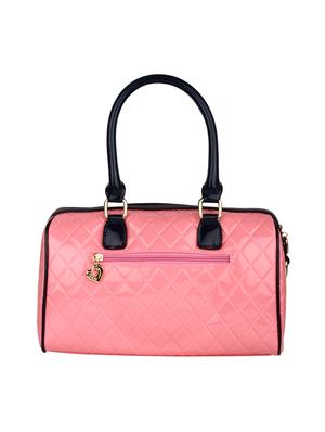 pink leatherette duffel handbag - 14665651 - Standard Image - 2