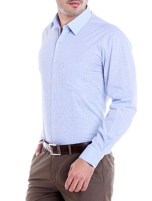 blue cotton formal shirt - 14666389 - Standard Image - 2