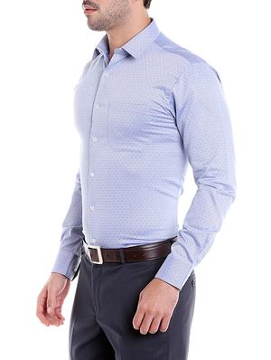 blue cotton formal shirt - 14666405 - Standard Image - 2