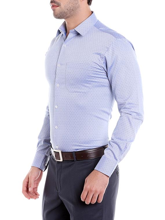 blue cotton formal shirt - 14666405 - Zoom Image - 2