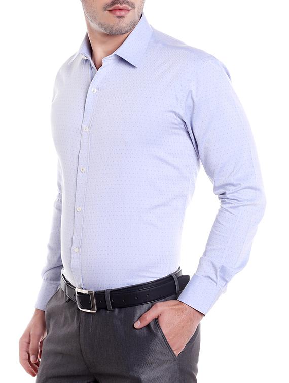blue polyester formal shirt - 14666412 - Zoom Image - 2