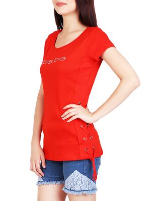 red cotton top - 14669518 - Standard Image - 2