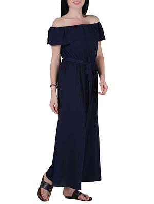 aida georgette solid maxi for women - blue - 14670923 - Standard Image - 2