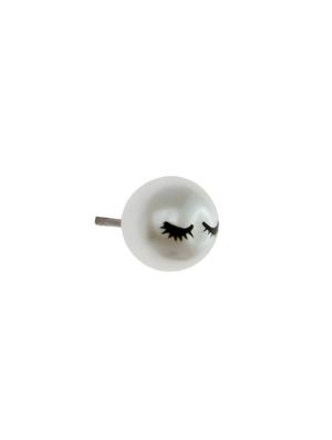 white metal studs earrings - 14671881 - Standard Image - 2