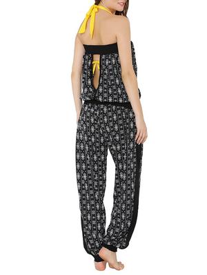 black printed coverup - 14672135 - Standard Image - 2