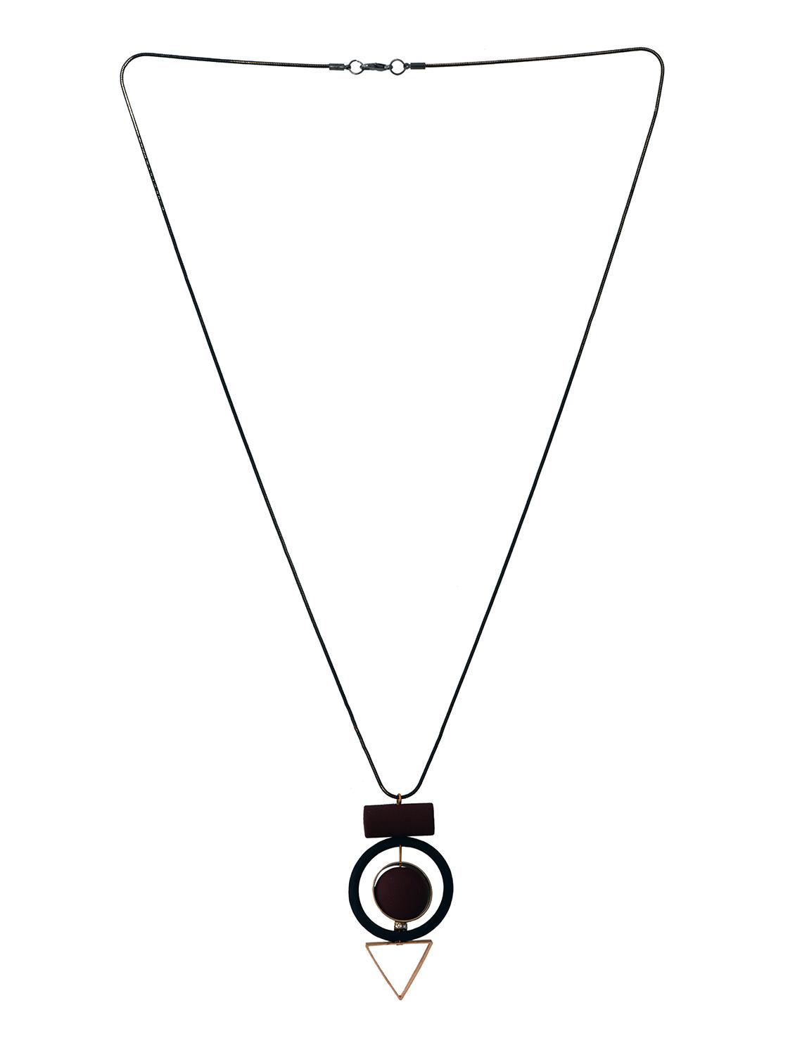 black metal long necklace - 14672249 - Zoom Image - 2