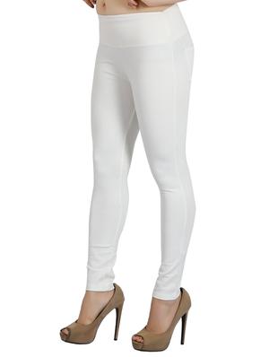 white cotton jeggings - 14673367 - Standard Image - 2