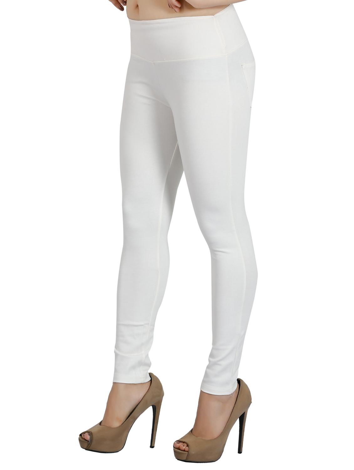 white cotton jeggings - 14673367 - Zoom Image - 2