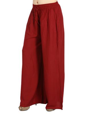 red viscose palazzos - 14673388 - Standard Image - 2