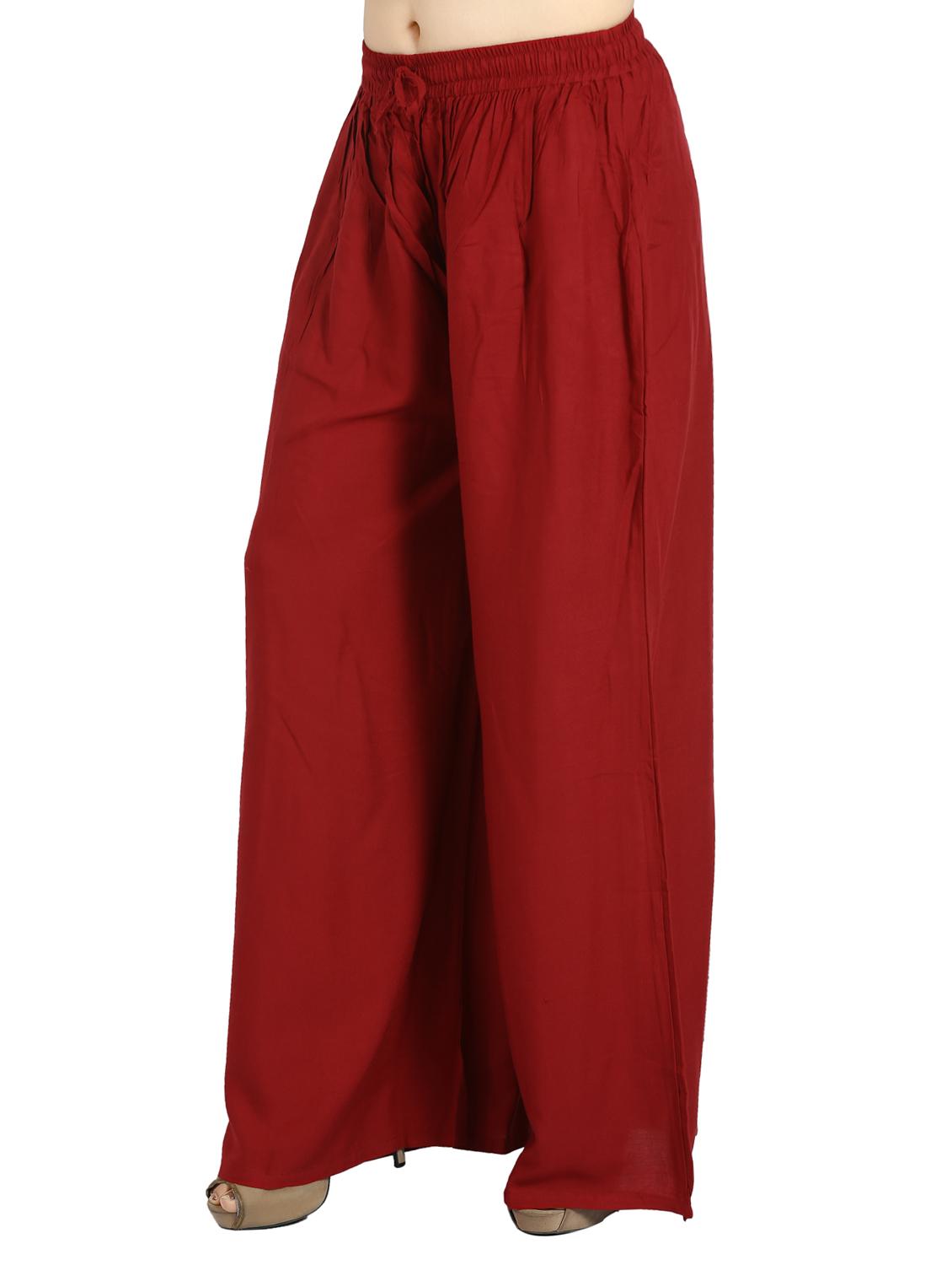 red viscose palazzos - 14673388 - Zoom Image - 2