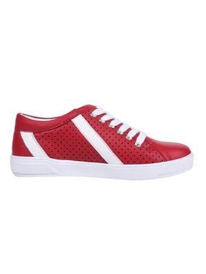 red leatherette sneaker - 14676401 - Standard Image - 2