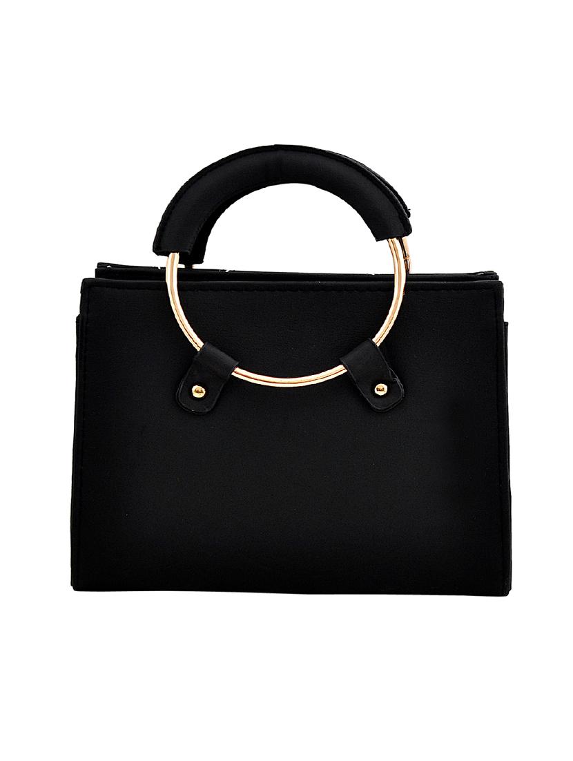 black leatherette handbag - 14680715 - Zoom Image - 2