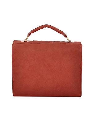 brown leatherette messenger sling bag - 14680729 - Standard Image - 2
